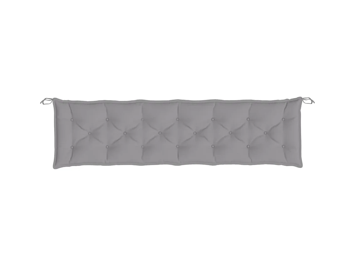Coussin de banc de jardin gris 200x50x7 cm tissu oxford