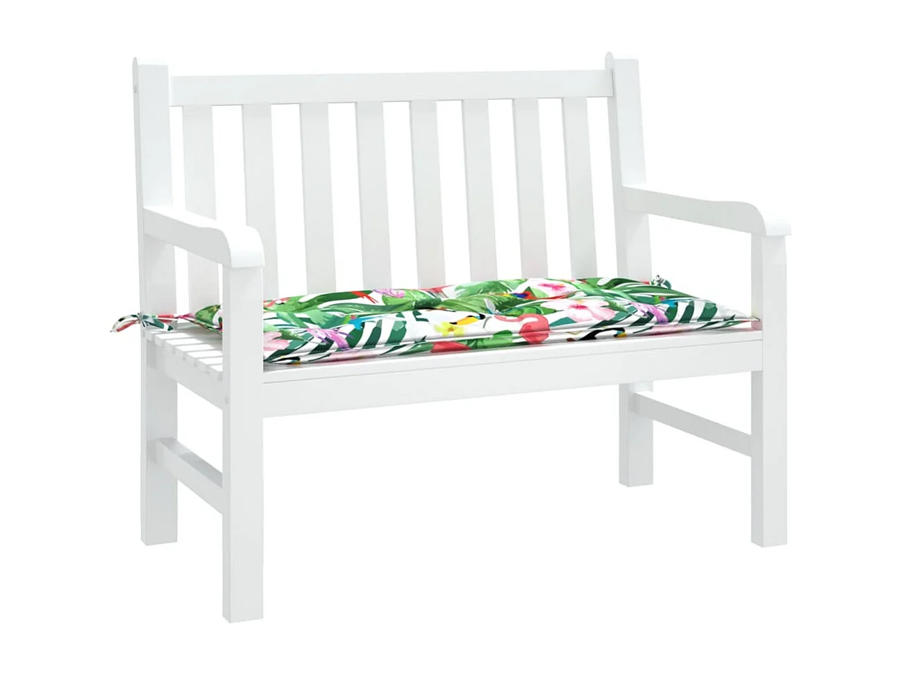 Coussin de banc de jardin multicolore 110x50x7 cm tissu