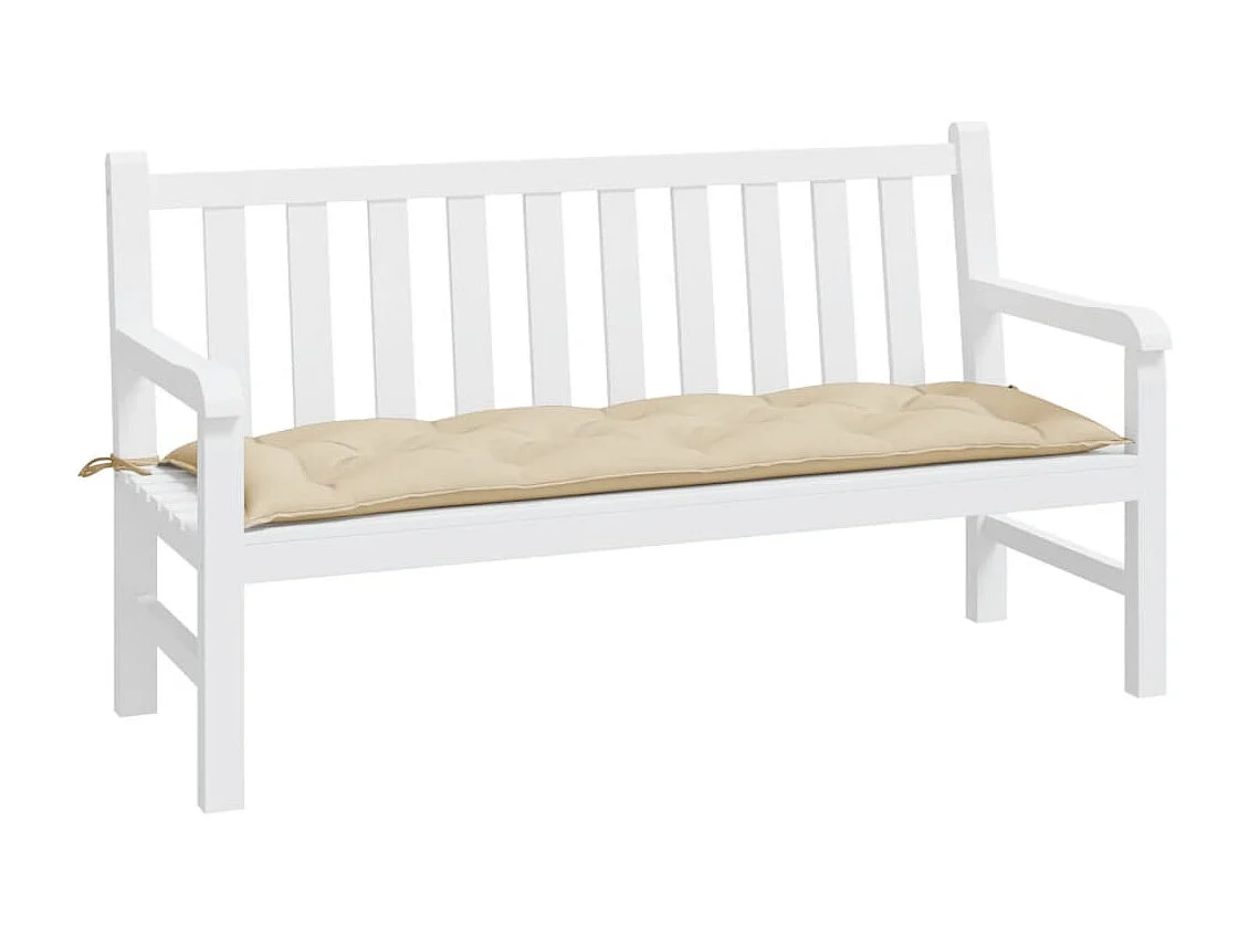 Coussin de banc de jardin beige 150x50x7 cm tissu oxford