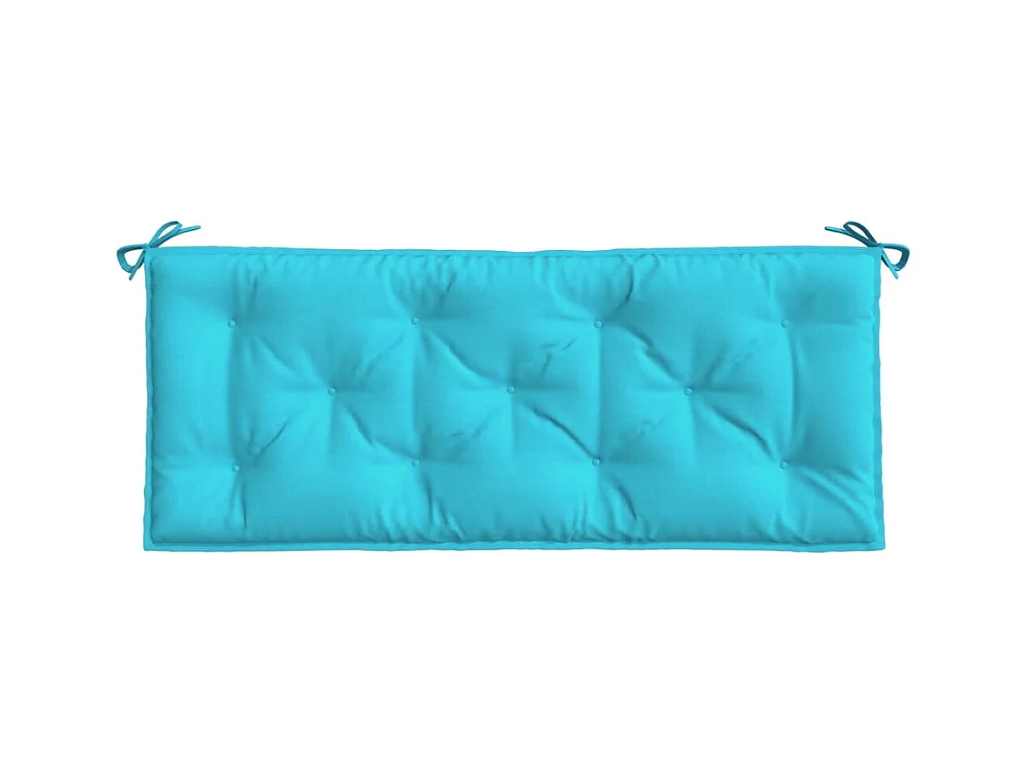 Coussins de banc de jardin lot de 2 turquoise 120x50x7 cm tissu