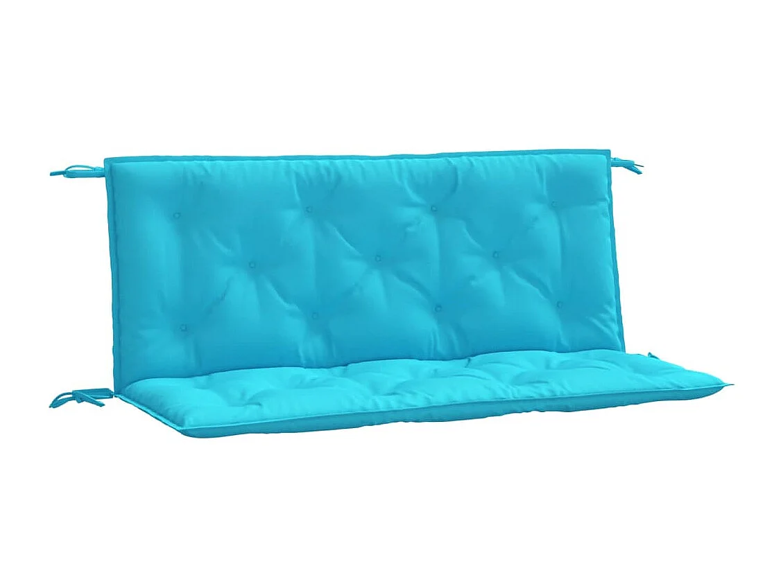 Coussins de banc de jardin lot de 2 turquoise 120x50x7 cm tissu