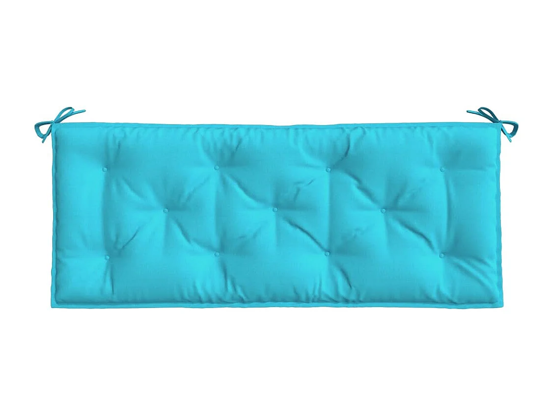 Coussins de banc de jardin lot de 2 turquoise 120x50x7 cm tissu