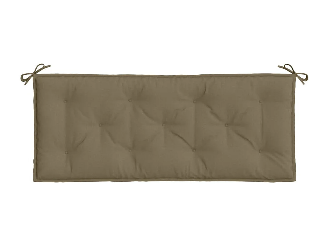 Coussins de banc de jardin lot de 2 taupe mélangé tissu