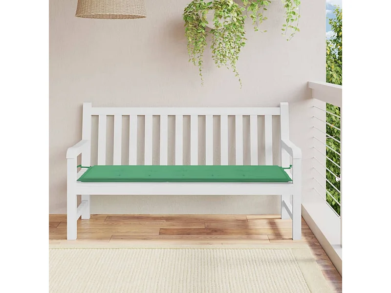 Coussin de banc de jardin vert 150x50x3 cm tissu oxford
