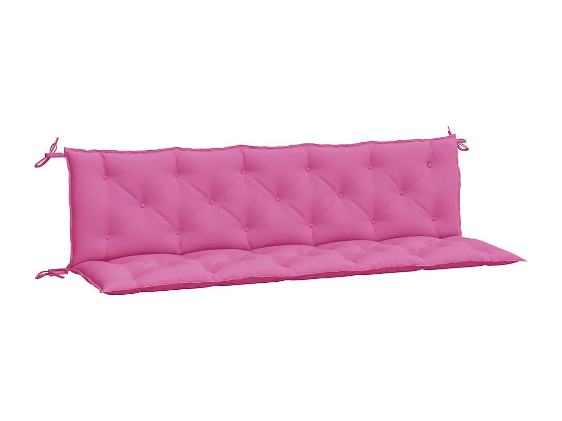 Coussins de banc de jardin 2 pièces rose tissu Oxford