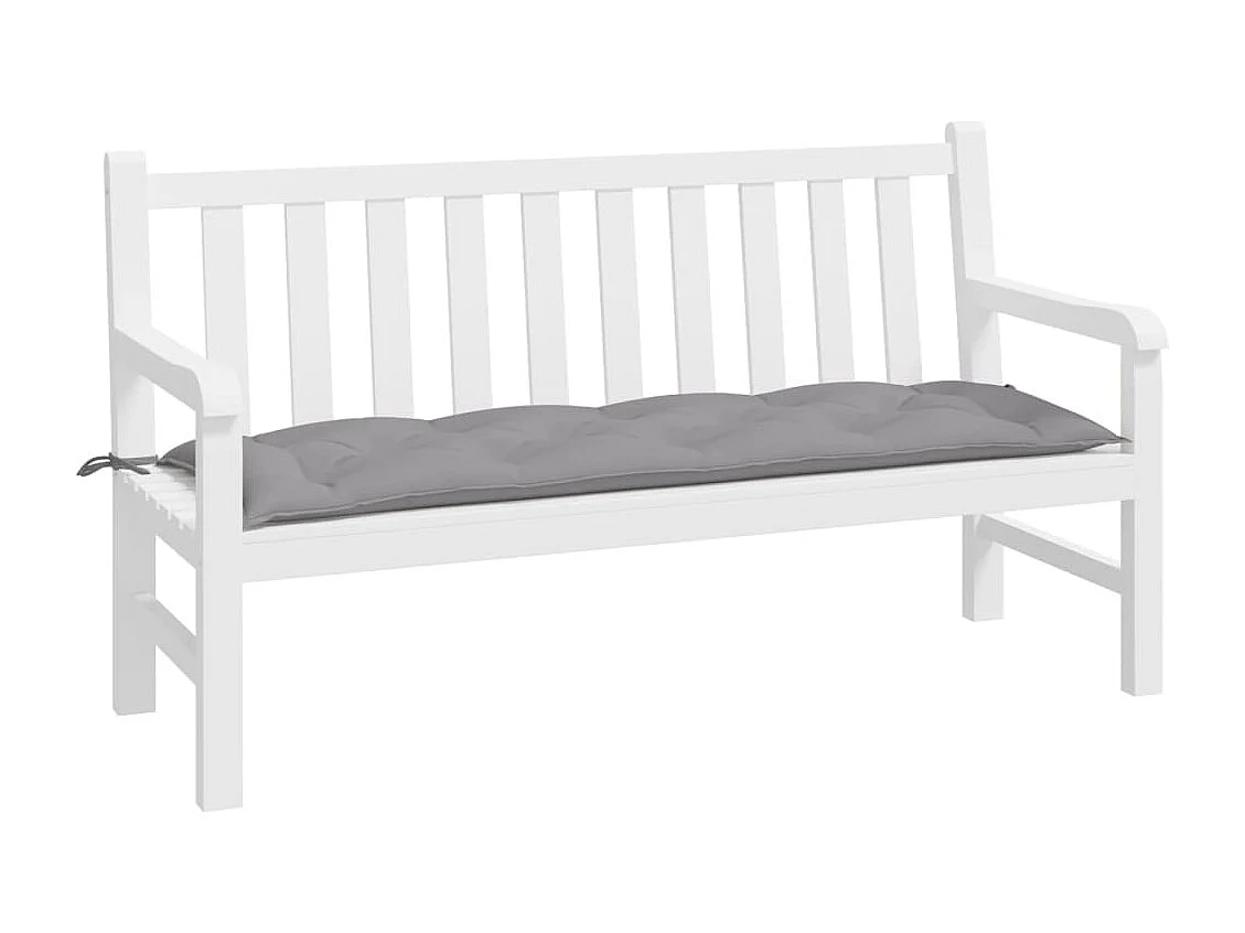 Coussin de banc de jardin gris 150x50x7 cm tissu oxford