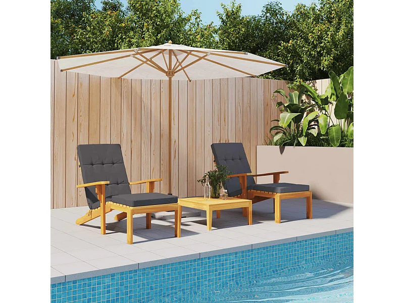 Almofadões para cadeira de terraço 2 peças tecido oxford antracite