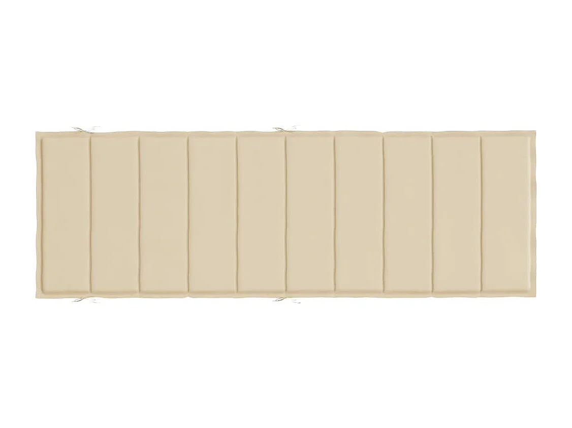 Coussin de chaise longue beige 186x58x3 cm tissu oxford