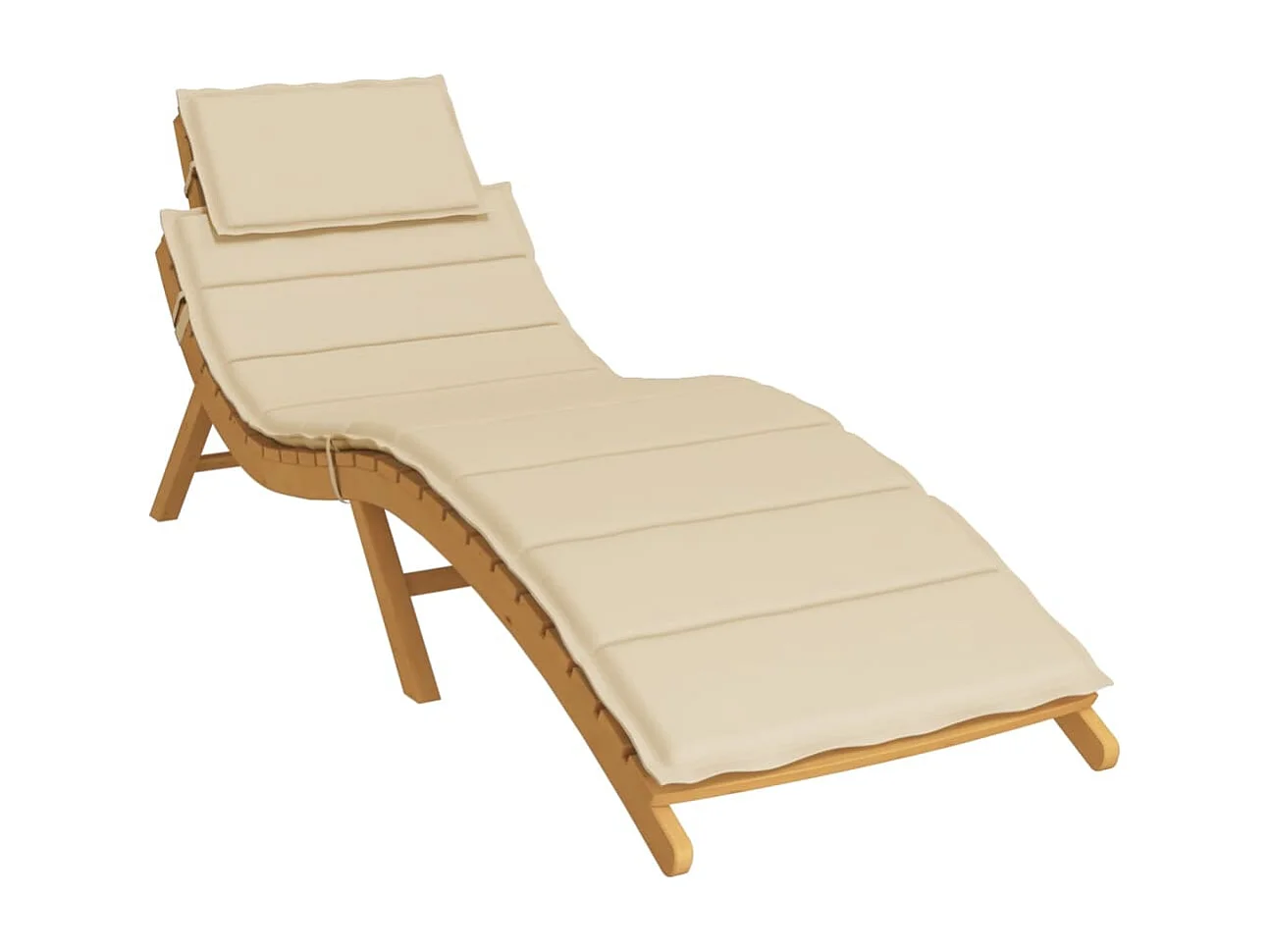 Coussin de chaise longue beige 186x58x3 cm tissu oxford