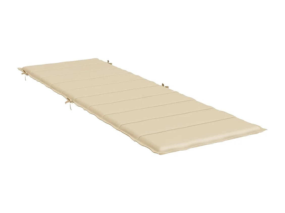 Coussin de chaise longue beige 186x58x3 cm tissu oxford