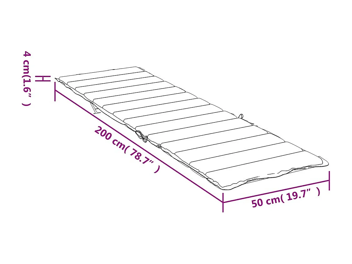 Coussin de chaise longue rose tissu oxford