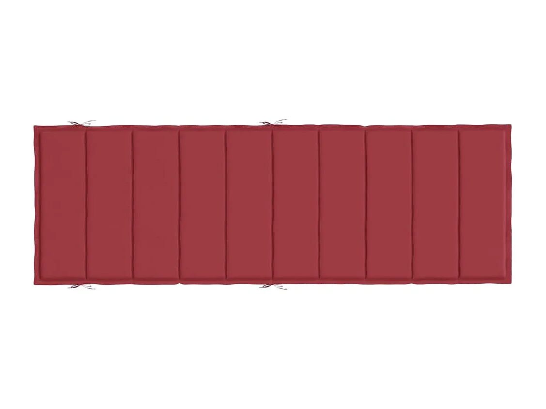 Cojín de tumbona de tela Oxford rojo tinto 186x58x3 cm
