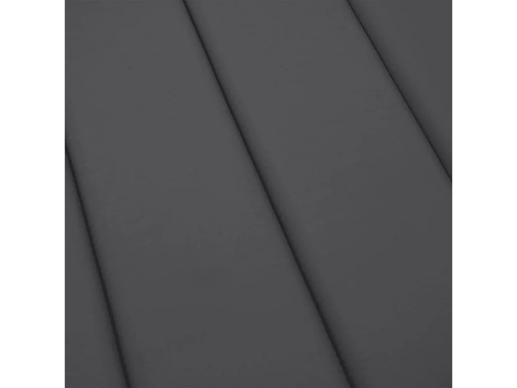 Cojín de tumbona de tela Oxford gris antracita 186x58x3 cm