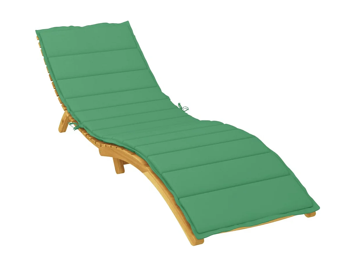 Coussin de chaise longue vert 200x70x3 cm tissu oxford