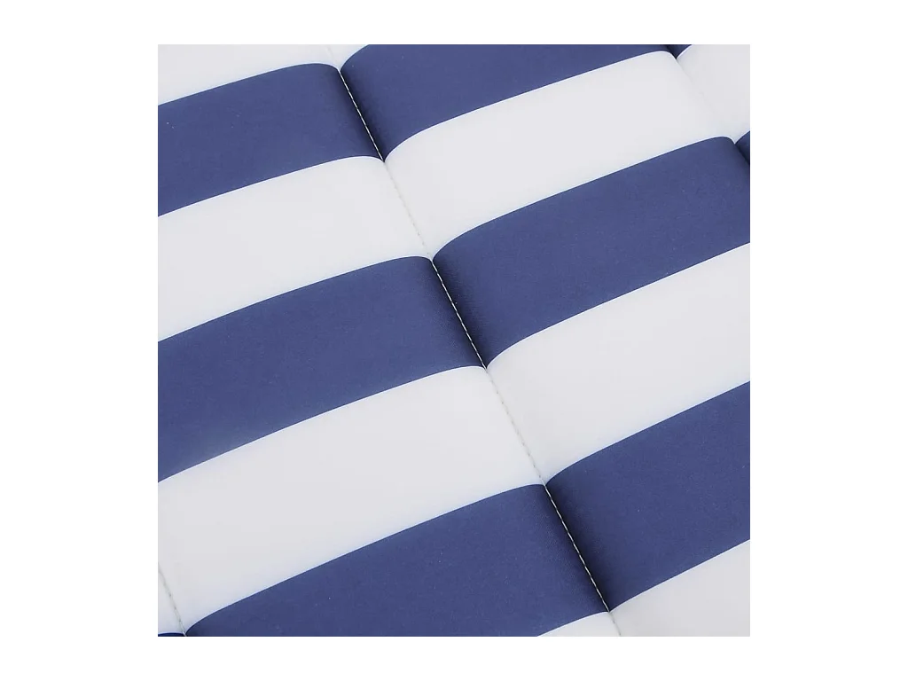 Cojín de tumbona tela Oxford a rayas azul y blanco 180x60x3 cm