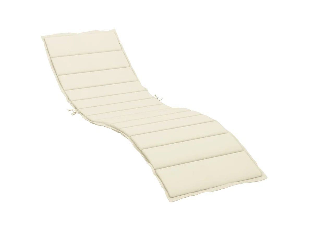 Coussin de chaise longue crème 200x70x3 cm tissu oxford