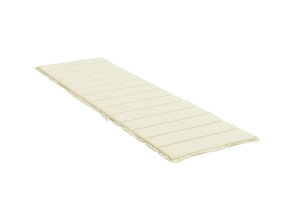 Coussin de chaise longue crème 200x70x3 cm tissu oxford