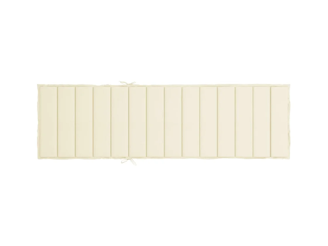 Coussin de chaise longue crème 200x70x3 cm tissu oxford