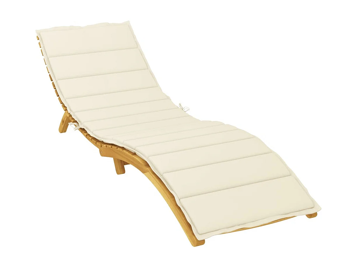 Coussin de chaise longue crème 200x70x3 cm tissu oxford