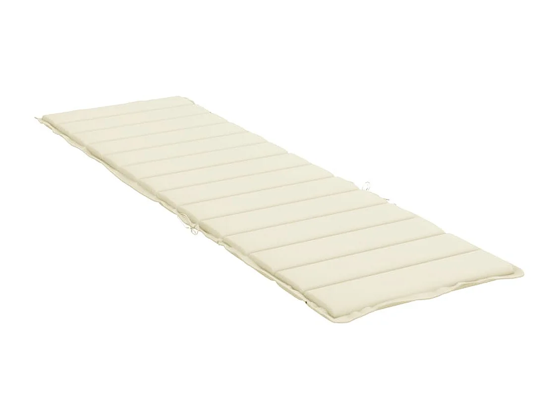 Coussin de chaise longue crème 200x60x3 cm tissu oxford