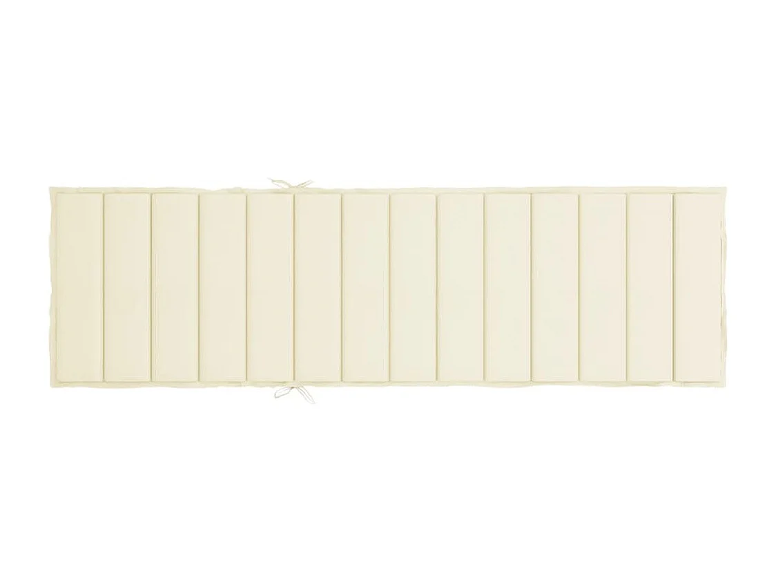 Coussin de chaise longue crème 200x60x3 cm tissu oxford