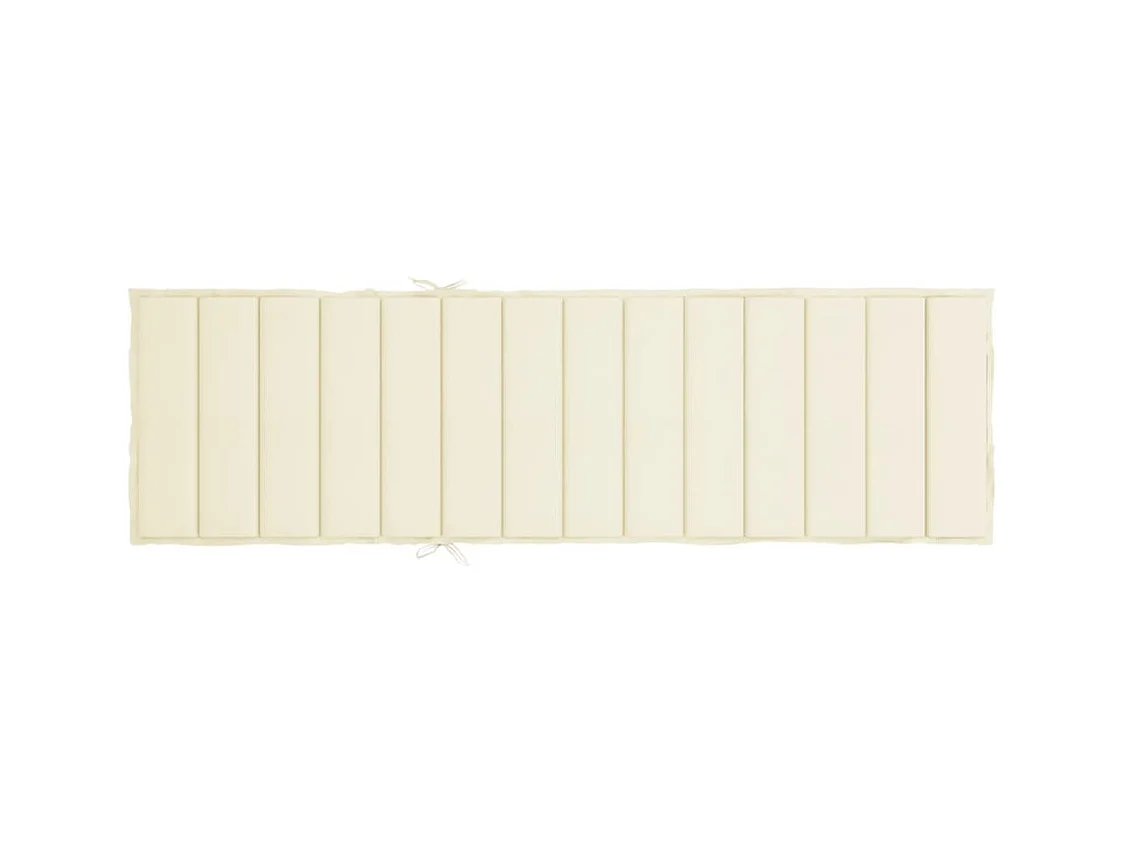 Almofadão para espreguiçadeira 200x60x3 cm tecido oxford creme