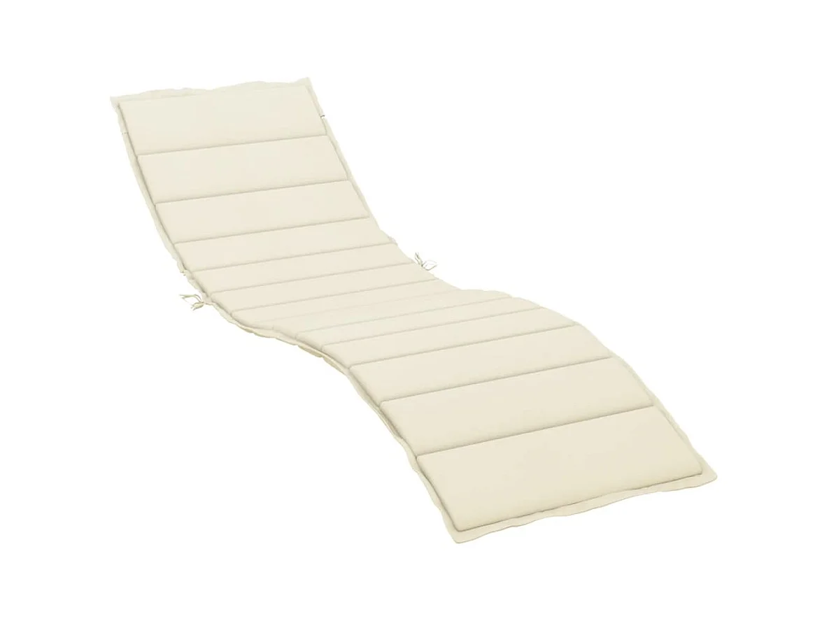 Almofadão para espreguiçadeira 200x60x3 cm tecido oxford creme