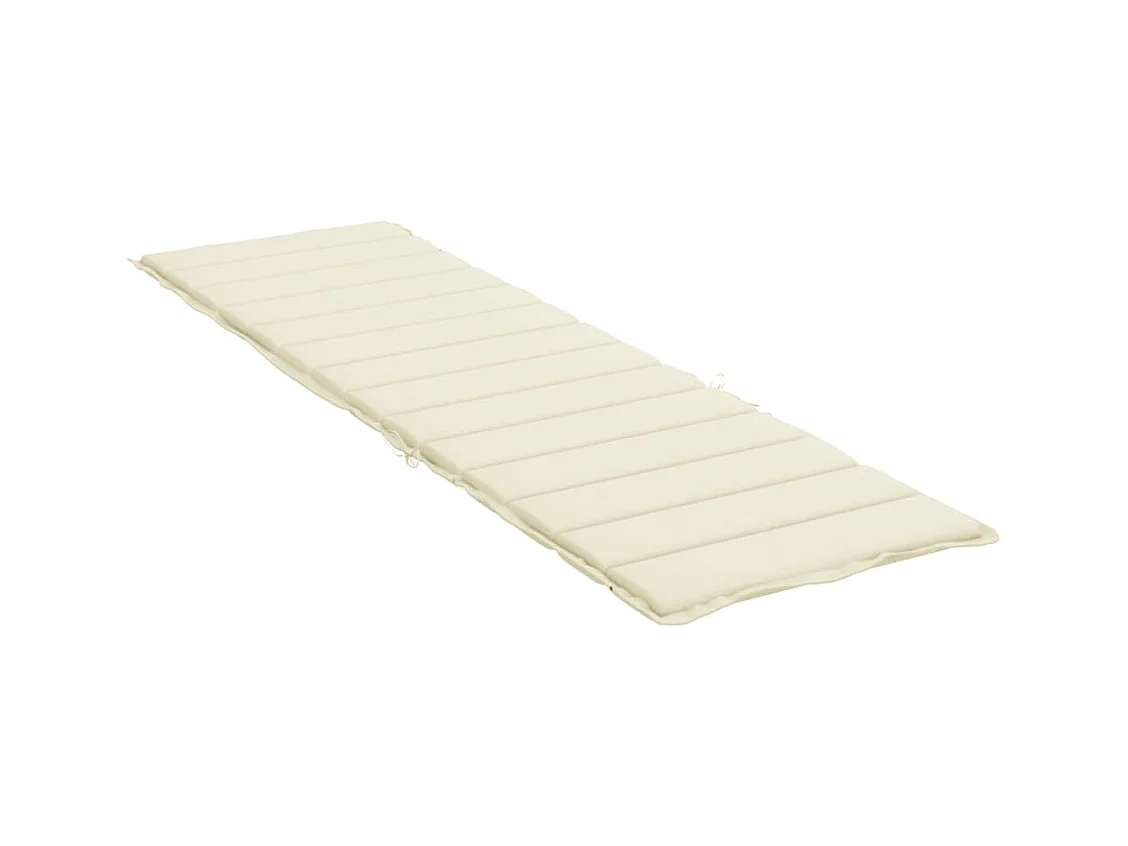 Almofadão para espreguiçadeira 200x60x3 cm tecido oxford creme