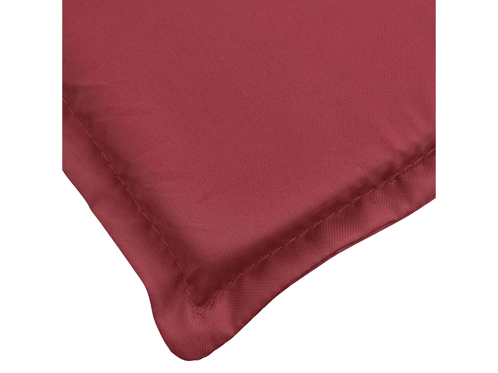 Cojín de tumbona de tela Oxford rojo tinto 200x60x3 cm