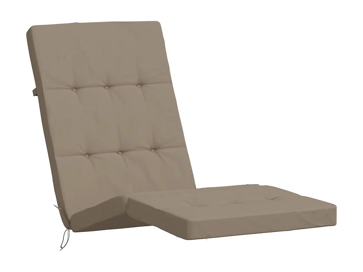 Coussins de chaise longue lot de 2 taupe tissu oxford