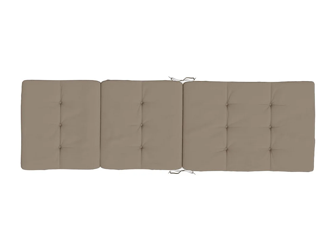 Coussins de chaise longue lot de 2 taupe tissu oxford