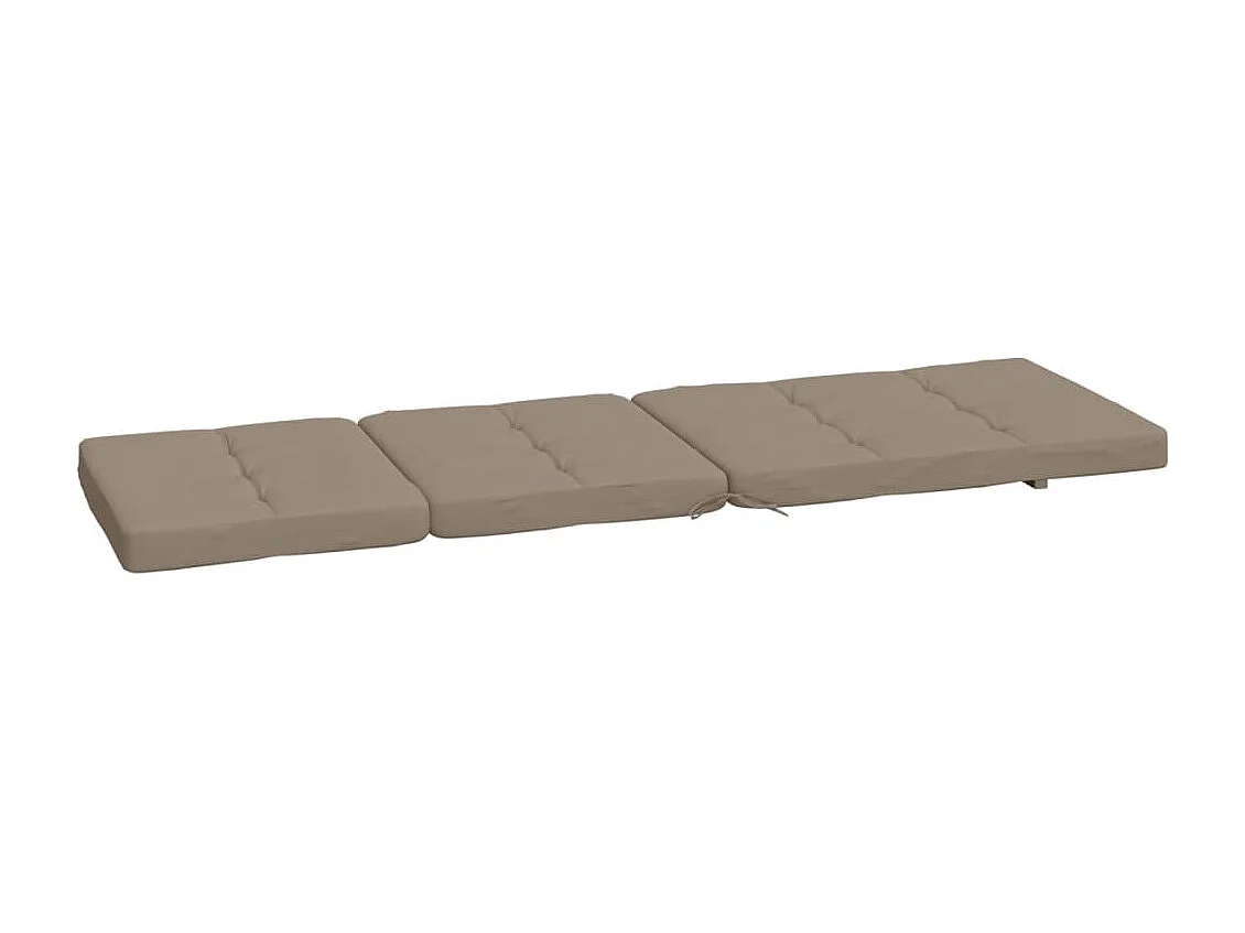 Coussins de chaise longue lot de 2 taupe tissu oxford