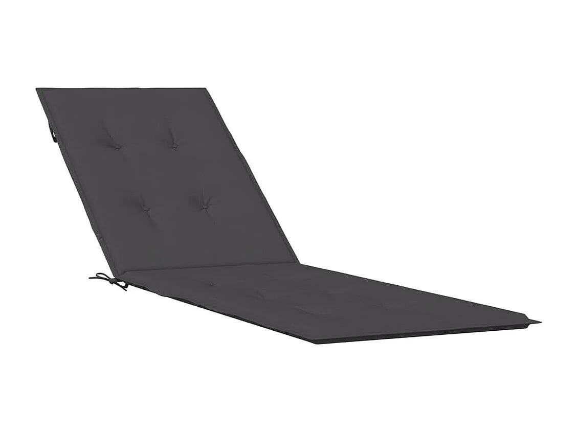 Terrasstoelkussen (75+105)x50x3 cm stof gemêleerd antraciet