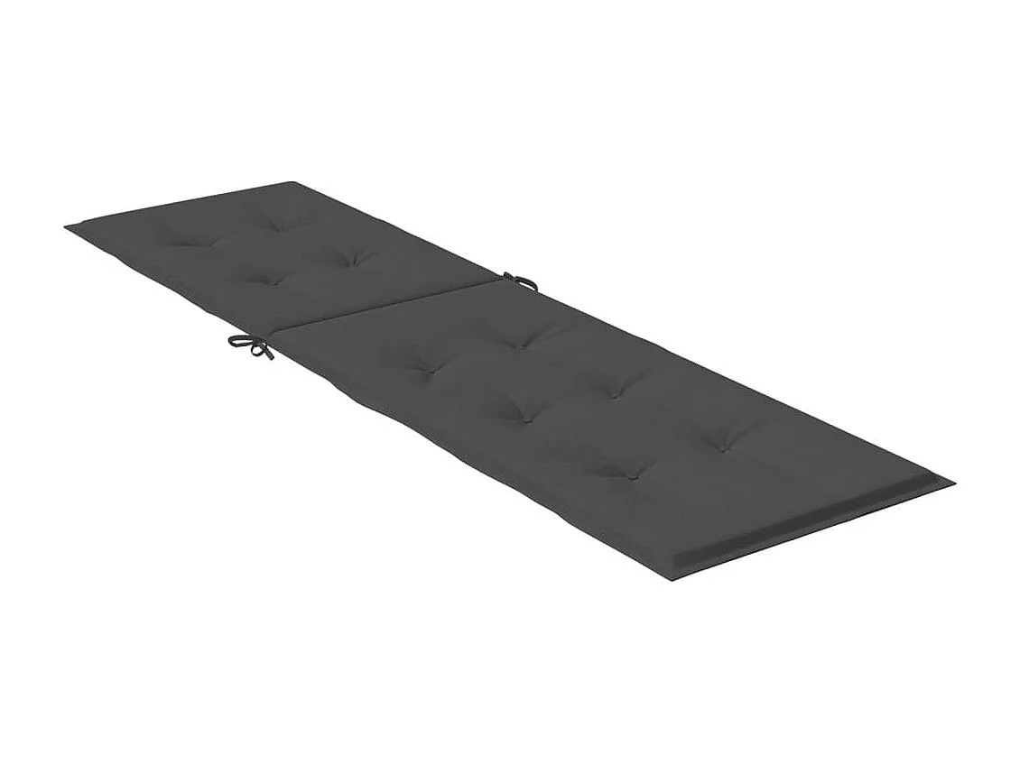 Terrasstoelkussen (75+105)x50x3 cm stof gemêleerd antraciet