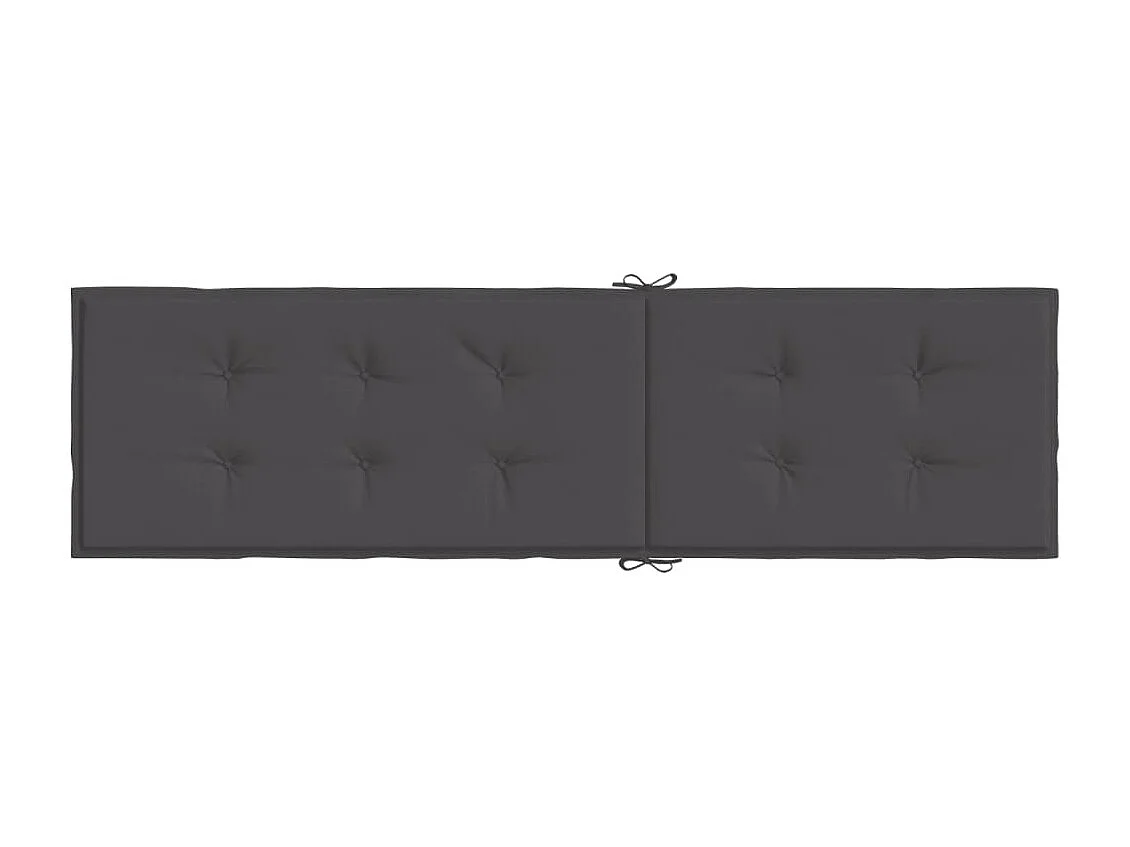 Terrasstoelkussen (75+105)x50x3 cm stof gemêleerd antraciet