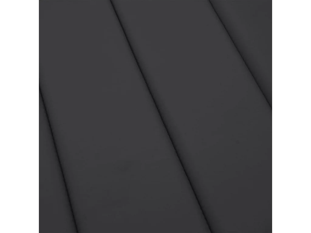 Cojín de tumbona de tela Oxford negro 200x50x3 cm