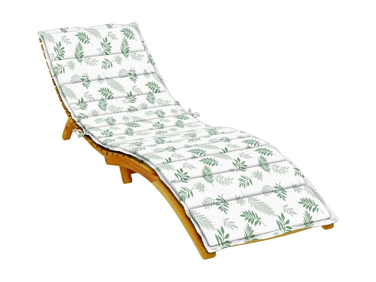 Cojín de tumbona tela Oxford estampado de hojas