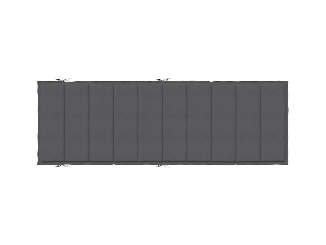 Coussin de chaise longue anthracite mélangé 186x58x3 cm tissu