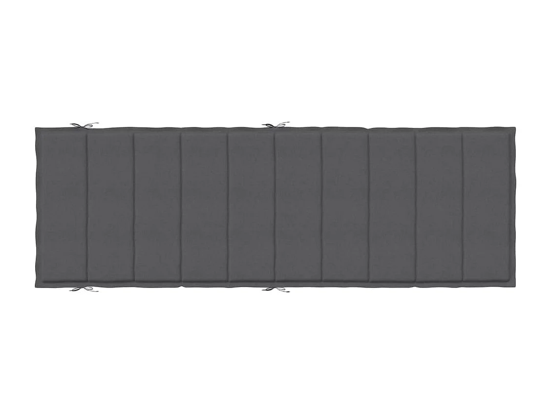 Cojín para tumbona tela gris antracita melange 186x58x3 cm