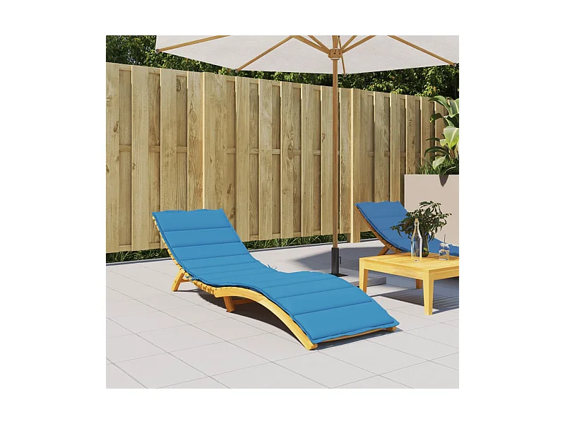 Almofadão para espreguiçadeira 200x50x3 cm tecido oxford azul