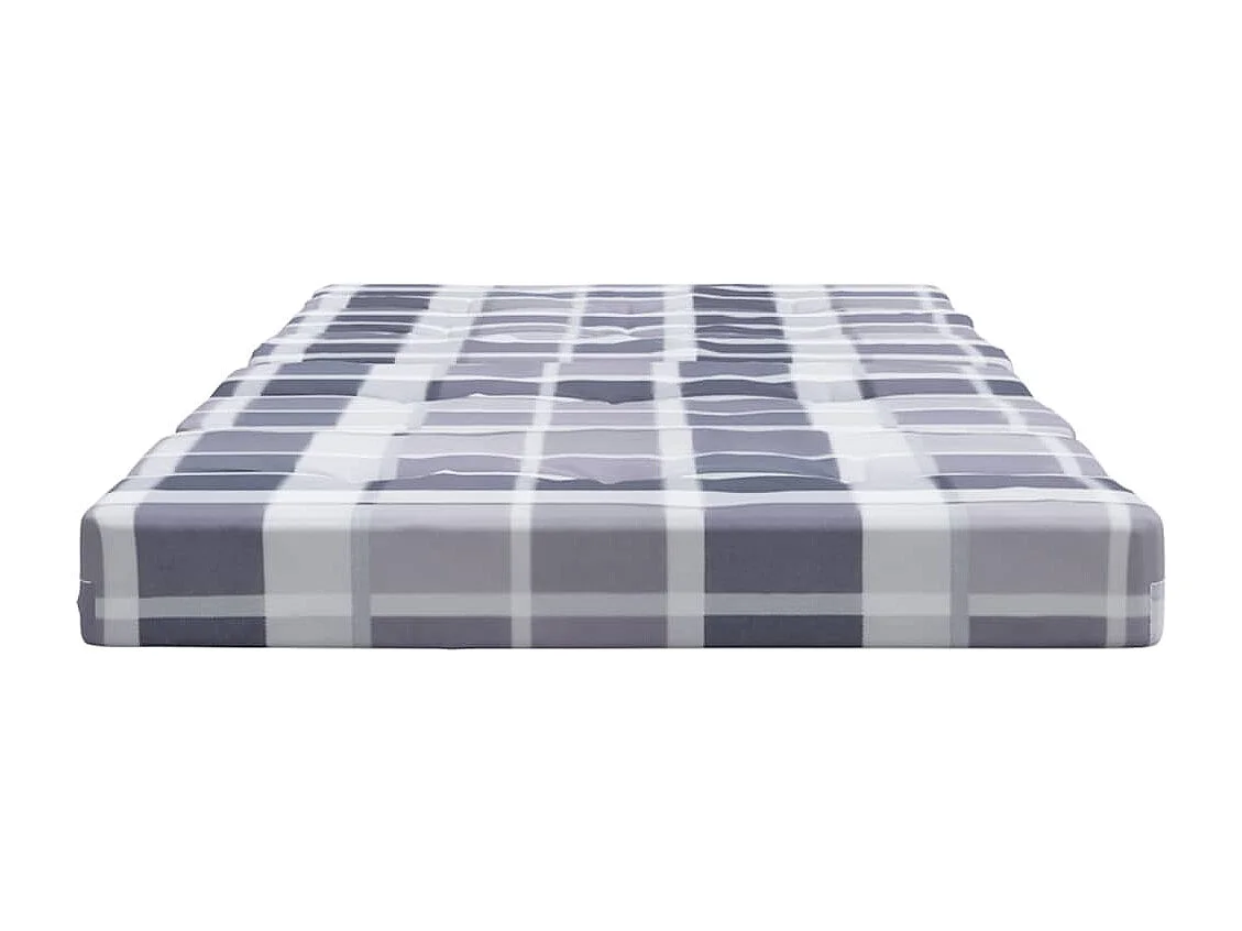 Cojines para tumbona 2 unidades tela Oxford a cuadros gris