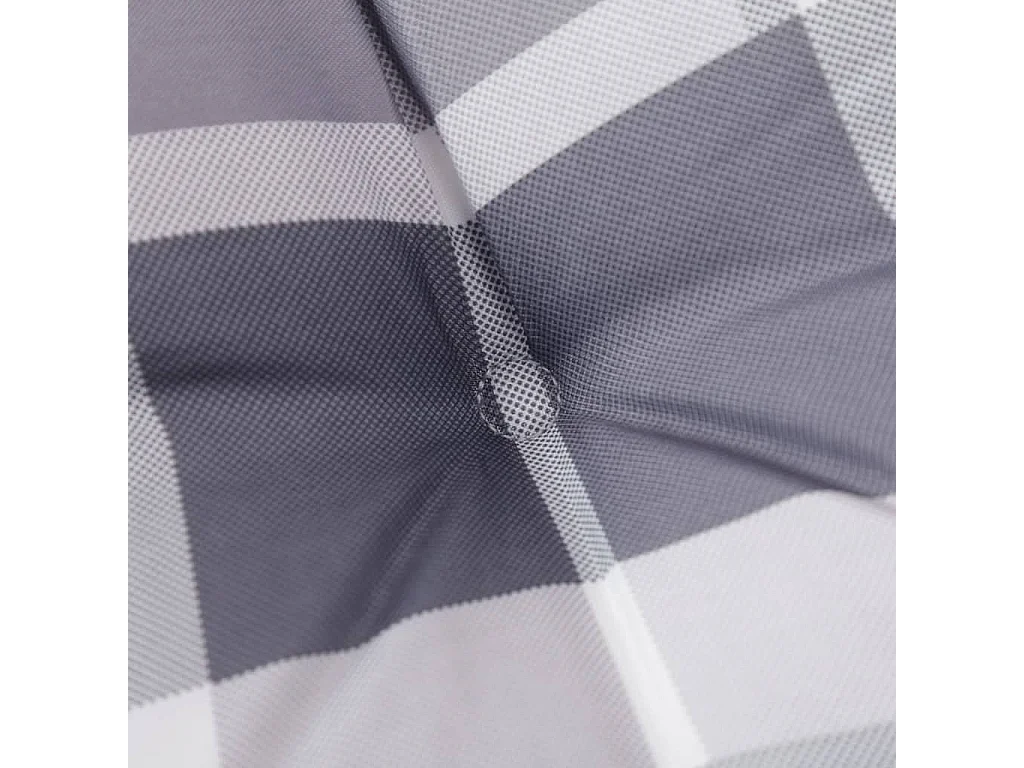 Cojines para tumbona 2 unidades tela Oxford a cuadros gris
