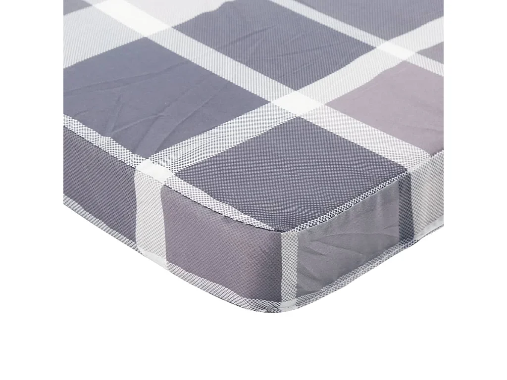 Cojines para tumbona 2 unidades tela Oxford a cuadros gris