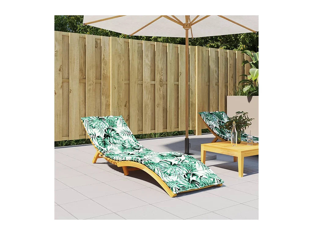 Coussin de chaise longue motif de feuilles tissu oxford