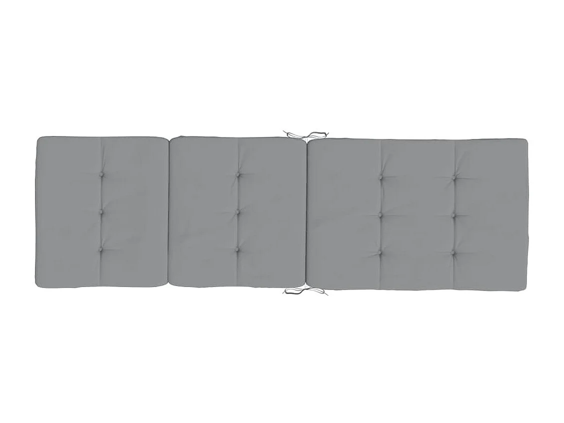 Coussins de chaise longue lot de 2 gris tissu oxford