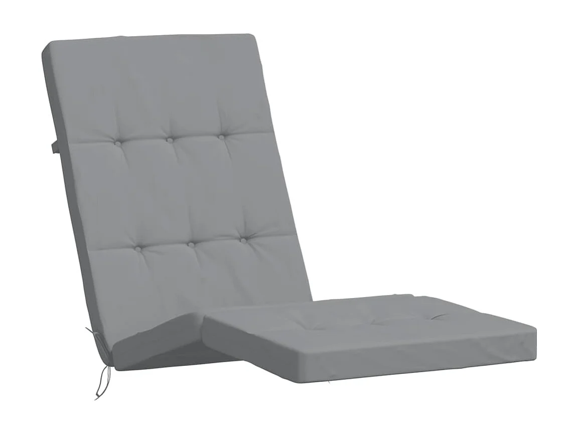 Coussins de chaise longue lot de 2 gris tissu oxford