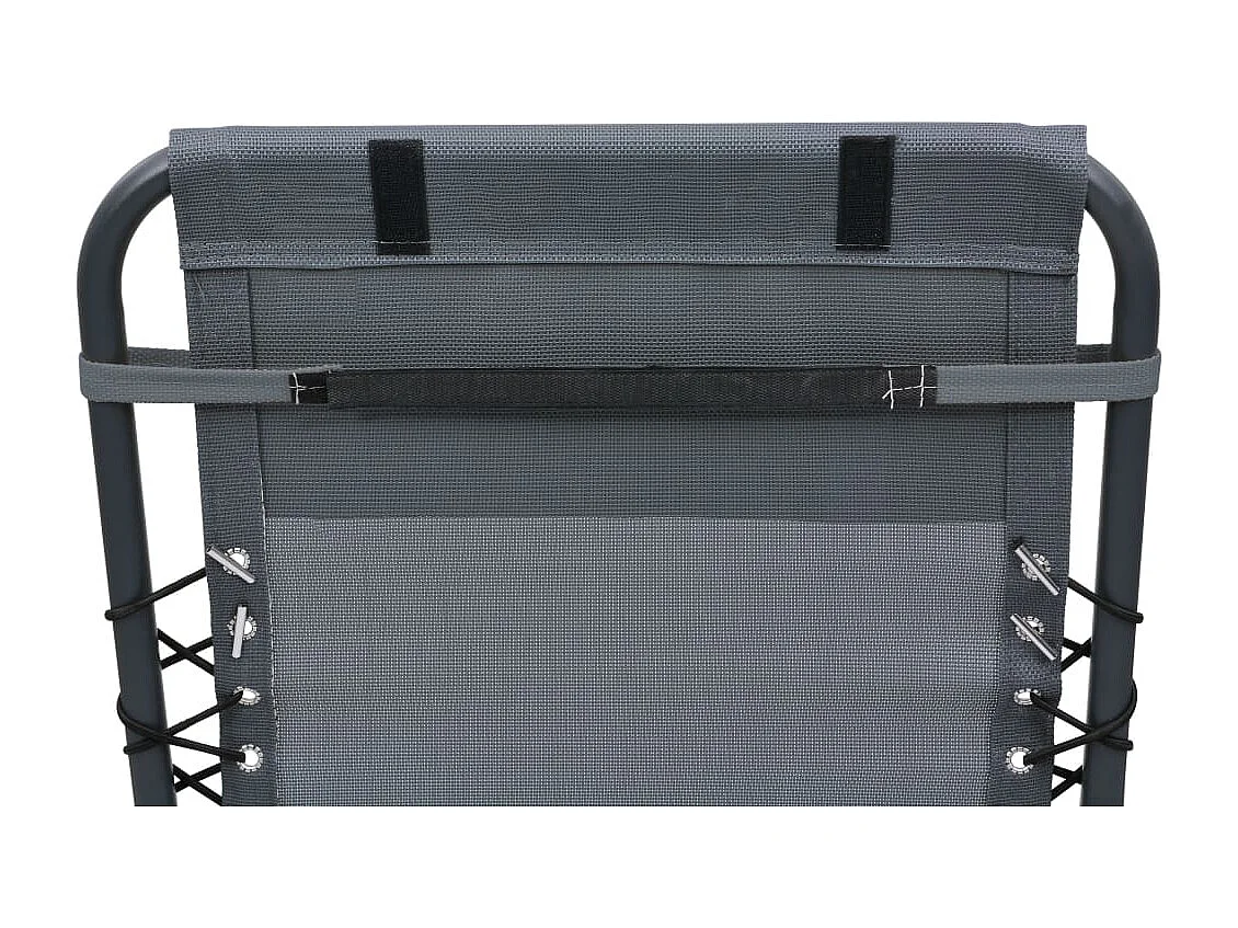 Appui-tête de chaise longue Gris 40x7,5x15 cm Textilène