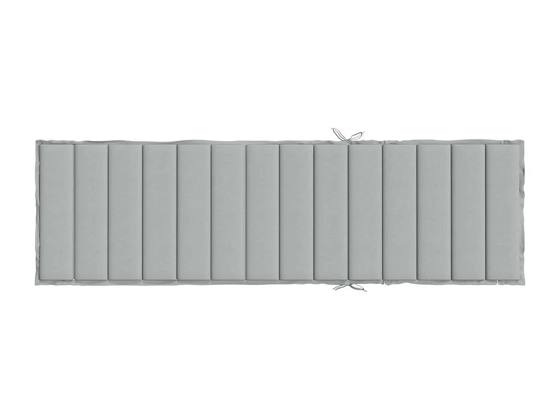 Coussin de chaise longue gris clair mélangé 200x50x4 cm tissu