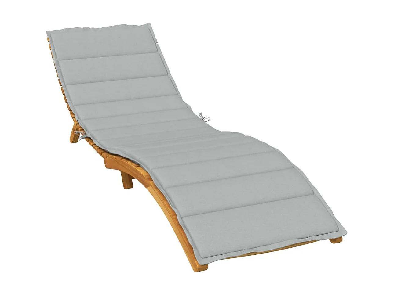 Coussin de chaise longue gris clair mélangé 200x50x4 cm tissu