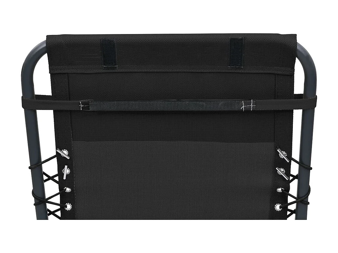 Appui-tête de chaise longue Noir 40x7,5x15 cm Textilène